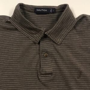 NAUTICA Mens Large Brown Golf Polo Shirt